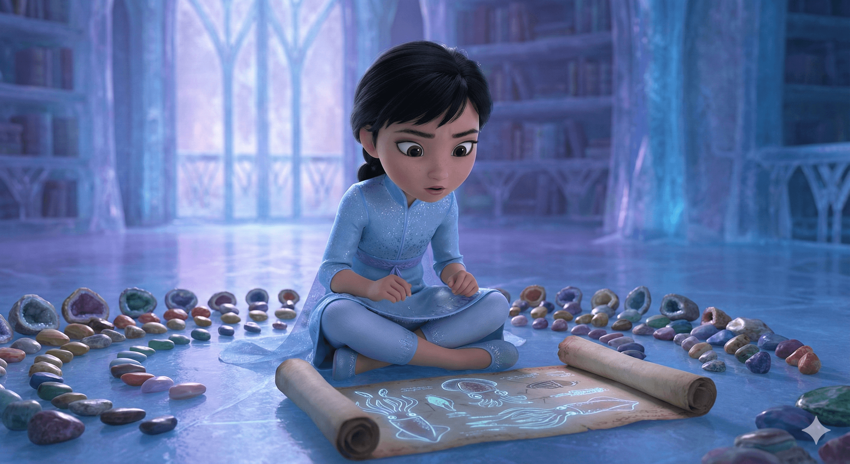 Illustration for panel 1: The Princess of Deep Focus